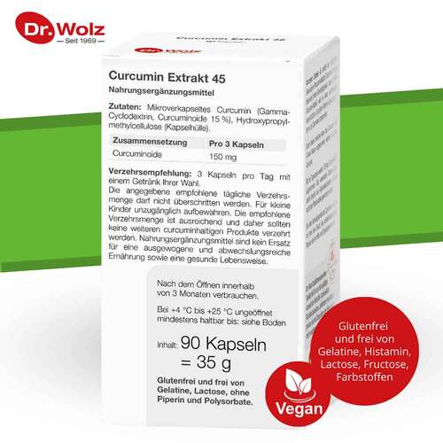 Curcumin Extrakt 45 Dr. Wolz Kapseln - 7