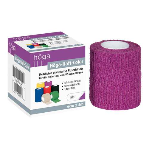 H&ouml;ga Haft Color Fixierbinde 6 cm x 4 m lila - 1