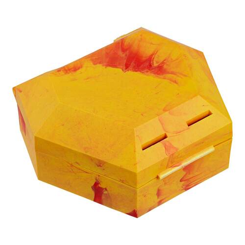 Zahnspangenbox mit Kordel gelb / rot - 1