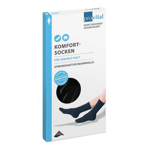 Provital Komfortsocken women Gr&ouml;&szlig;e 35 - 38 schwarz - 1