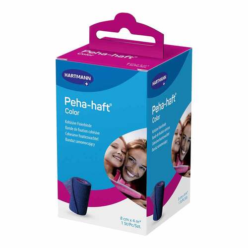 Peha-Haft Color Fixierbinde latexf.8 cm x 4 m blau - 1