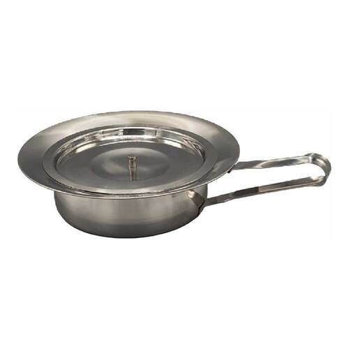 Bettpfanne Edelstahl mit Deckel und Griff - 1