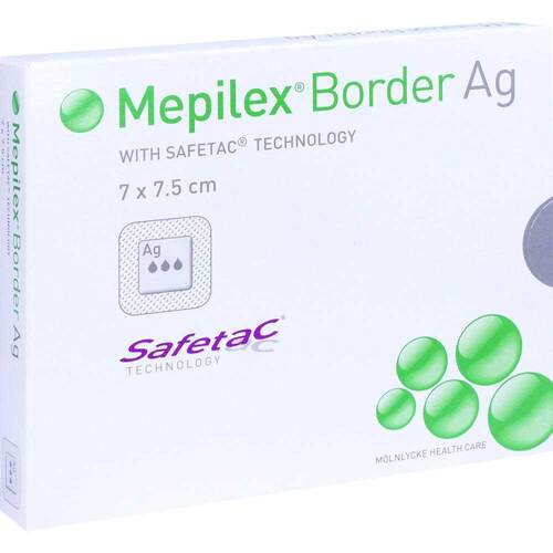 Mepilex Border Ag Schaumverband 7x7,5 cm - 1