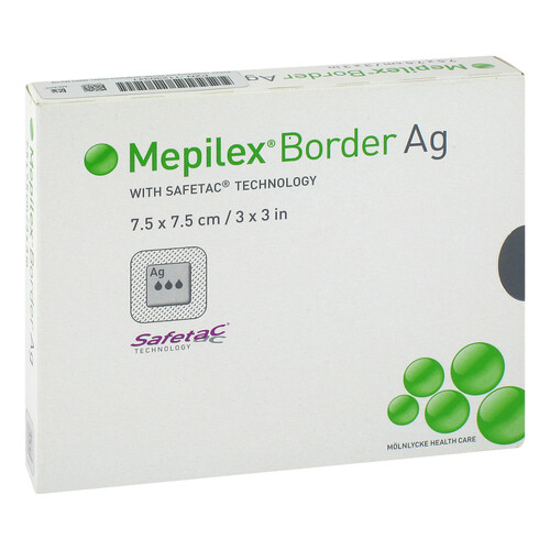 Mepilex Border Ag Schaumverband 7,5x7,5 cm - 1