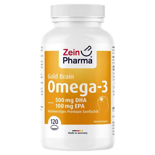 Omega-3 Gold Gehirn DHA 500mg / EPA 100mg Softgelkap - 1