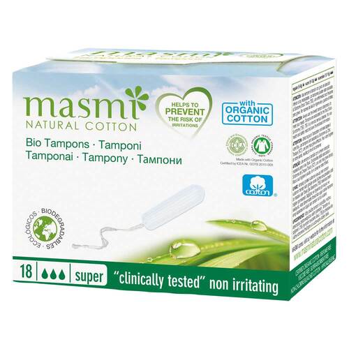 Bio Tampons Super 100% Bio Baumwolle Masmi - 1