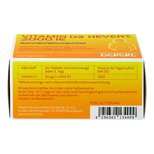 Vitamin D3 Hevert 2.000 I.E. Tabletten - 3