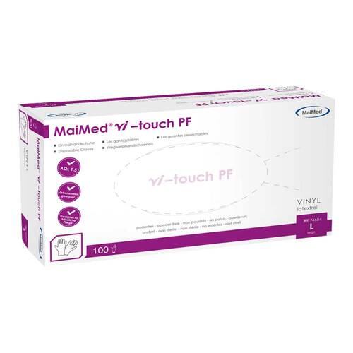 Myclean vi-touch PF Handschuhe Vinyl unsteril Gr&ouml;&szlig;e L - 1