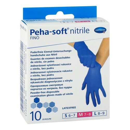 Peha-Soft nitrile fino Untersuchungshandschuhe pf.unsteril M - 1