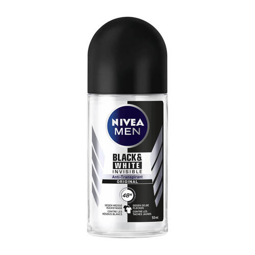 NIVEA Men Deo Roll-on Invisible Black &amp; White - 1