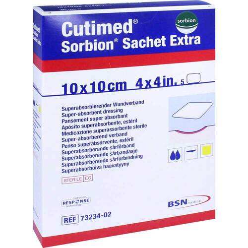 Sorbion Cutimed Sachet Extra Wundauflage 10x10 cm - 1