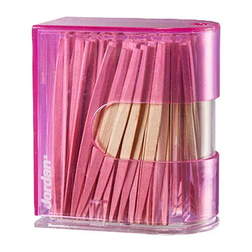 Jordan Zahnh&ouml;lzer dreieckig im Tisch-Dispenser - 1