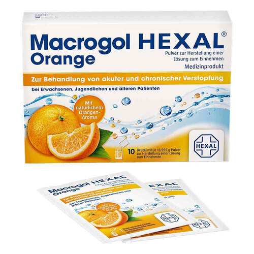 Macrogol HEXAL Orange Pulver zur Herstellung einer L&ouml;sung zum Einnehmen Beutel  - 2