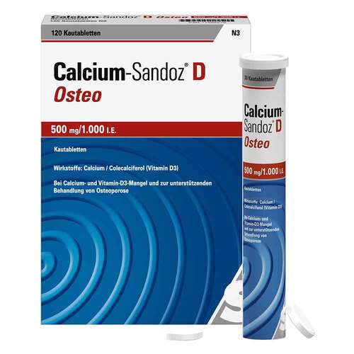 Calcium Sandoz D Osteo 500 mg / 1.000 I.E. Kautabletten  - 2