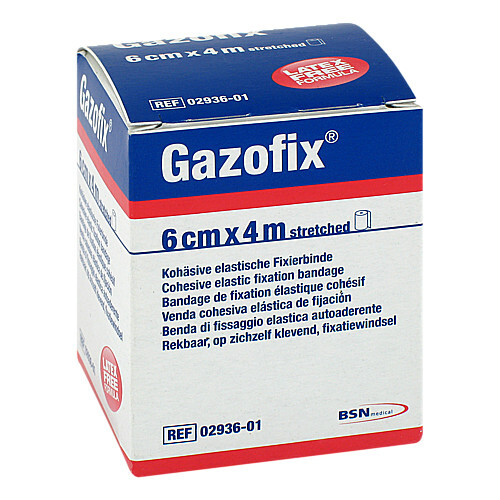 Gazofix Fixierbinde koh&auml;siv 6 cmx4 m - 1