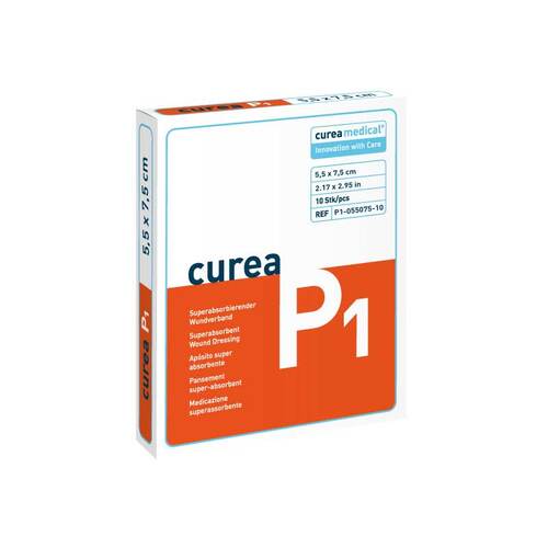 Curea P1 superabsorb.Wundauflage 5,5x7,5 cm - 1