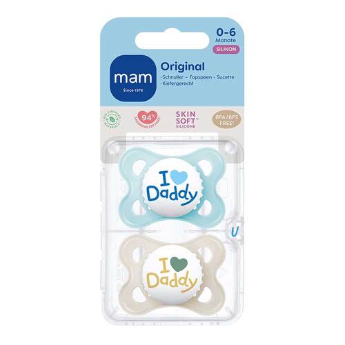 Mam Original Silikon 0 - 6 M. boy I love Daddy - 1