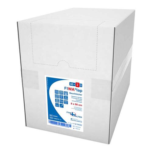 Bauchtuch steril 8x90 4f.gr&uuml;n Rk Schlaufen Fiwalap - 1