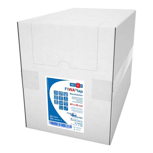 Bauchtuch steril 45x45 4f.gr&uuml;n Rk Schlaufen Fiwalap - 1