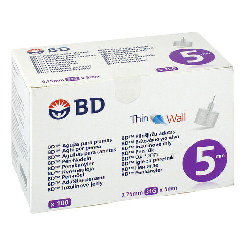 BD Thin Wall Pen-Nadeln 0,25x5 mm - 1