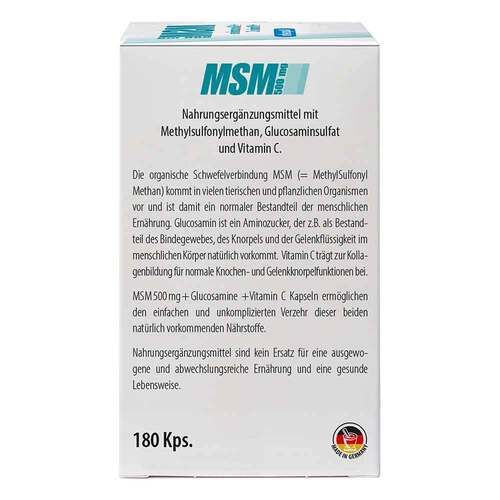 MSM 500 mg + Glucosamine Kapseln - 3