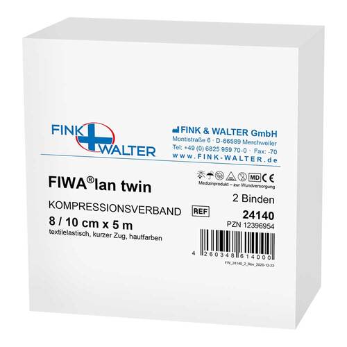Kompressionsverband 2 Kurzzugbinde 8 / 10cmx5m Fiwalan twin - 1