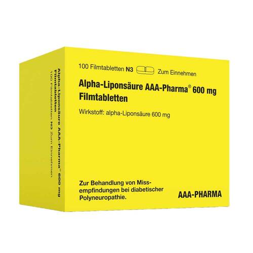 Alpha Lipons&auml;ure AAA Pharma 600 mg Filmtabletten - 1
