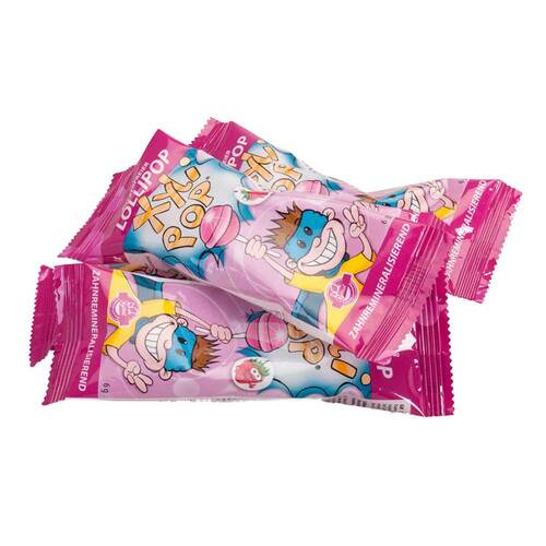 Miradent Xylipop Lolli Zahnpflege Lolli Erdbeere - 3