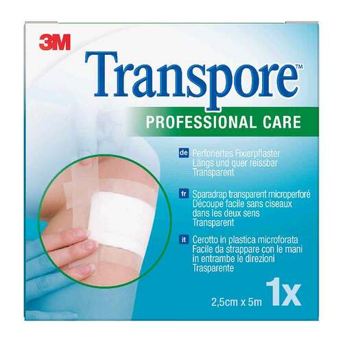 Transpore 2,5 cmx5 m Pflaster - 1