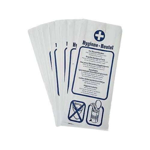 Hygienebeutel Papier 4x12x28 cm grau - 1