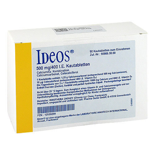 Ideos 500 mg / 400 I.E. Kautabletten - 1