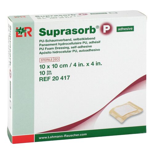 Suprasorb P PU-Schaumv.10x10 cm selbstklebend - 1