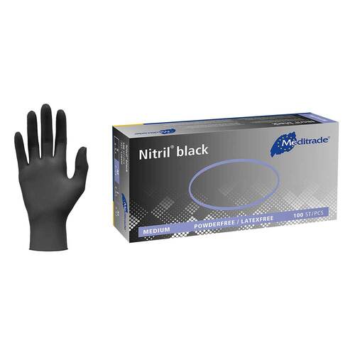 Nitril black Unt.Handschuh unsteril puderfrei Gr&ouml;&szlig;e M - 1