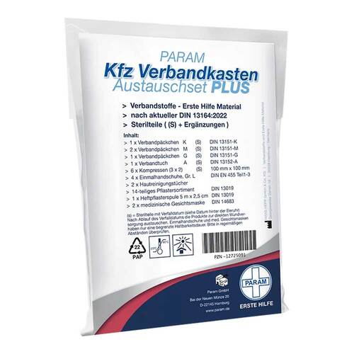 Verbandkasten Austauschset Plus Kfz DIN 13164 Par. - 1