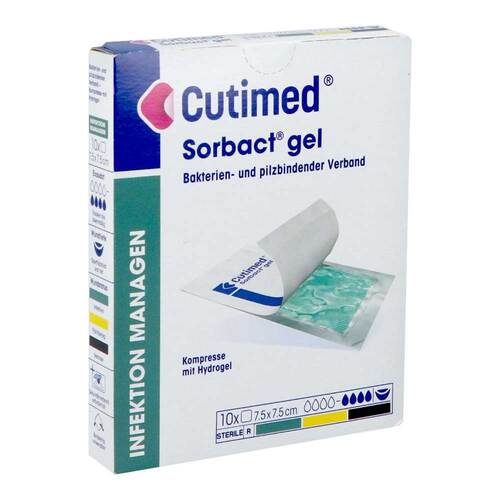 Cutimed Sorbact Gel Kompressen 7,5x7,5 cm - 1