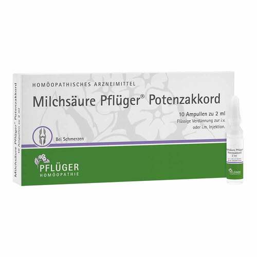 Milchs&auml;ure Pfl&uuml;ger Potenzakkord Injektionsl&ouml;sung Ampulle  - 1