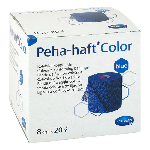 Peha-Haft Color Fixierbinde latexf.8 cmx20 m blau - 1