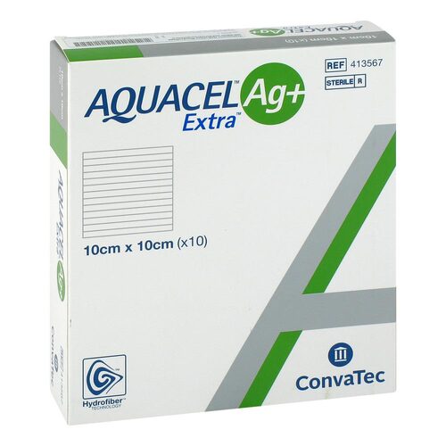 Aquacel Ag + Extra 10x10 cm Kompressen - 1