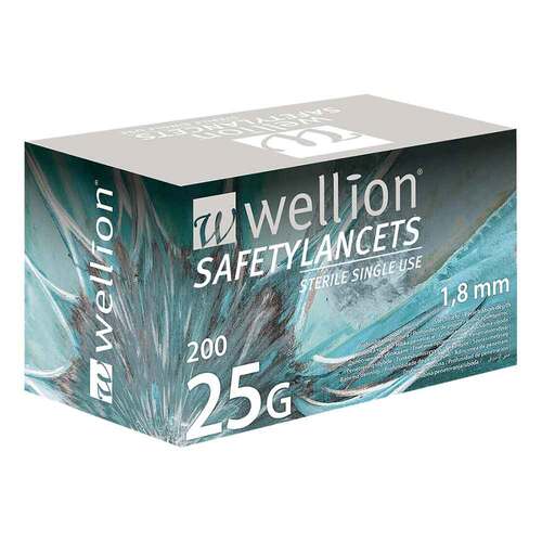 Wellion Safetylancets 25 G Sicherheitseinmallanz. - 1