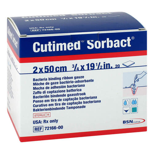 Cutimed Sorbact Tamponaden 2x50 cm - 1