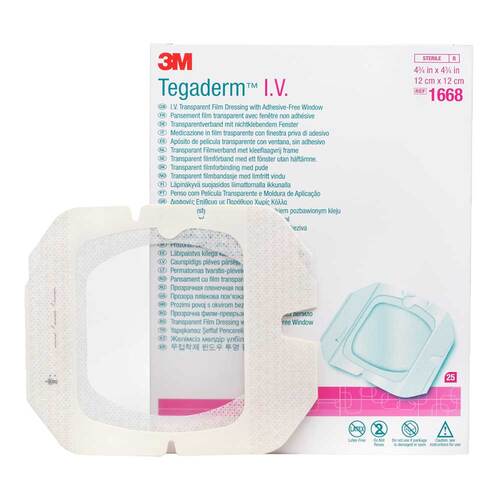 Tegaderm 3M I.V. trans.Filmv.Port adh.free wi.1668 - 1