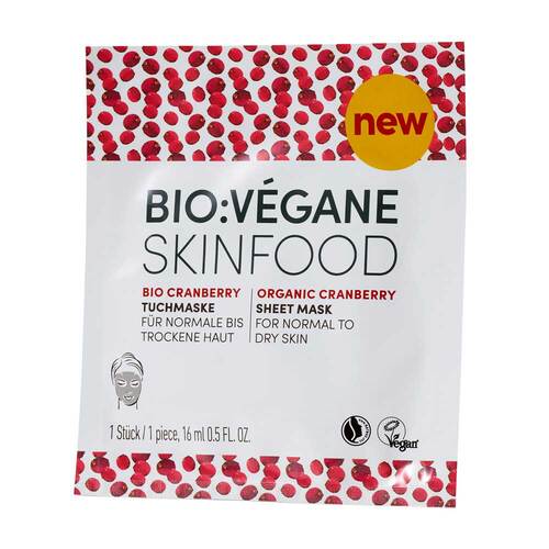 Bio Vegane Moisture Cranberry Vliesmaske - 1