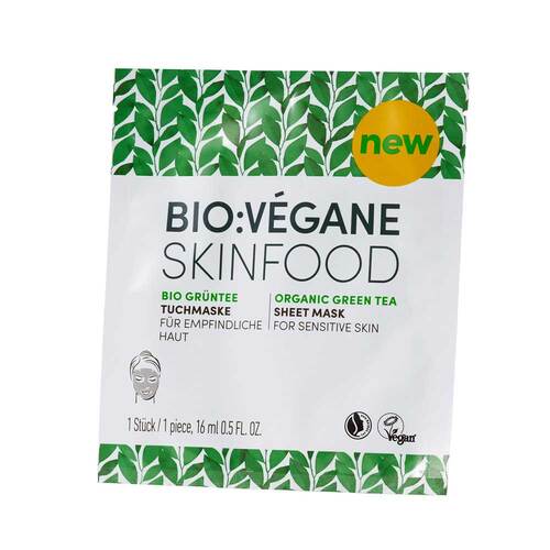 Bio Vegane Sensitive Green Tea Vliesmaske - 1