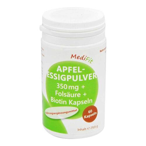 Apfelessigpulver 350 mg + Fols&auml;ure + Biotin Kapseln - 1
