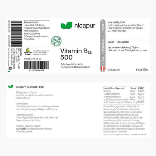 Nicapur Vitamin B12 500 Kapseln - 3