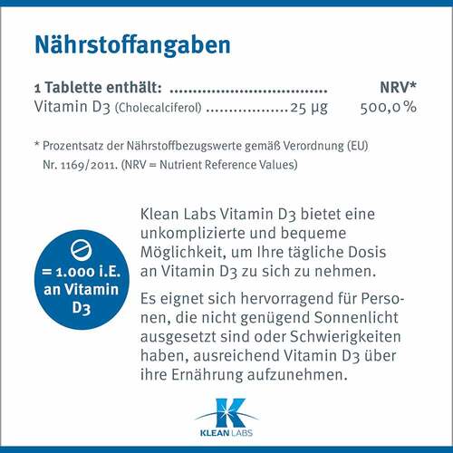 Vitamin D 1.000 I.E. Tabletten - 5