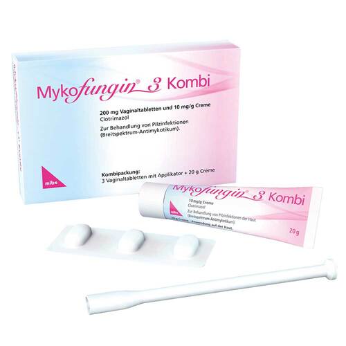 Mykofungin 3 Kombi 200 mg Vaginaltabletten + 10 mg / g Creme - 1