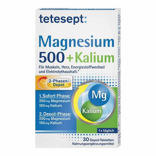 Tetesept Magnesium 500 + Kalium Tabletten - 1