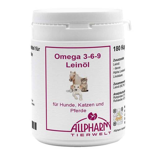 Omega 3 - 6 - 9 Lein&ouml;l Kapseln f&uuml;r Hunde - 1