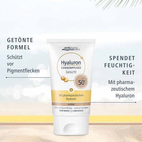 Hyaluron Sonnenpflege Gesicht LSF 50+ get&ouml;nt - 3
